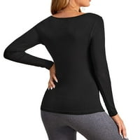 Džemperi za žene ženski pleteni džemper s okruglim vratom s dugim rukavima srednje duljine punk džemper